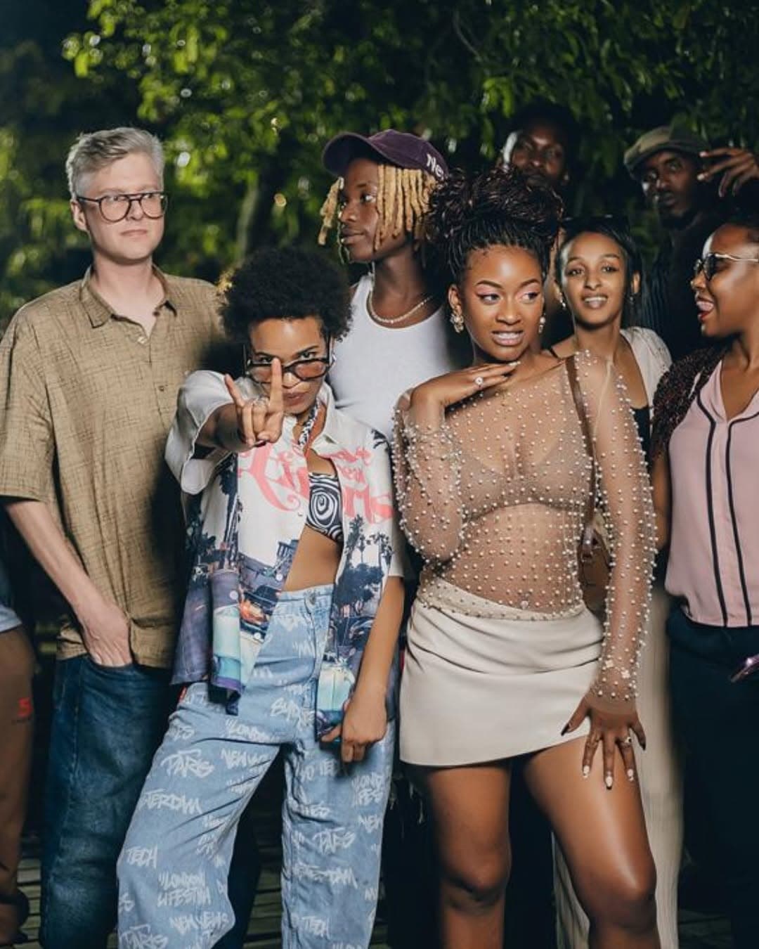 Endre 3000 with South African artists and creatives during reporting trip